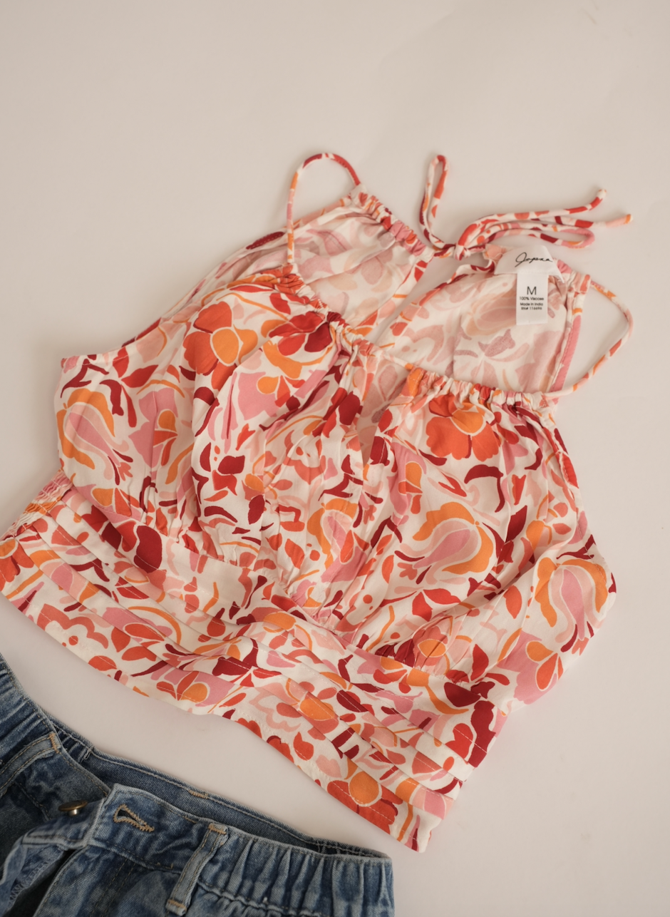 Blusa estampada multicolor