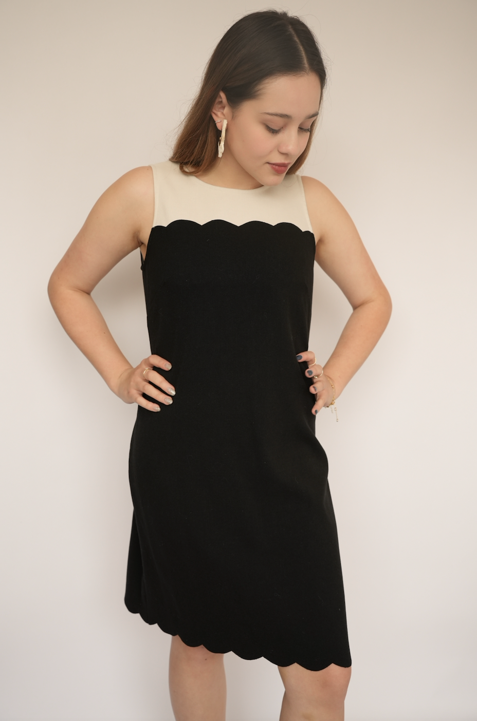 Vestido formal negro – Loft