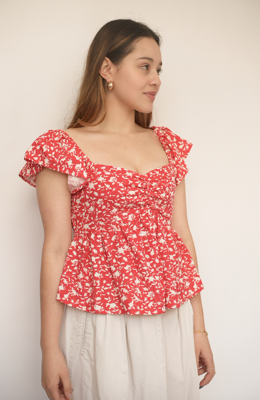 🌺 Blusa floreada romántica