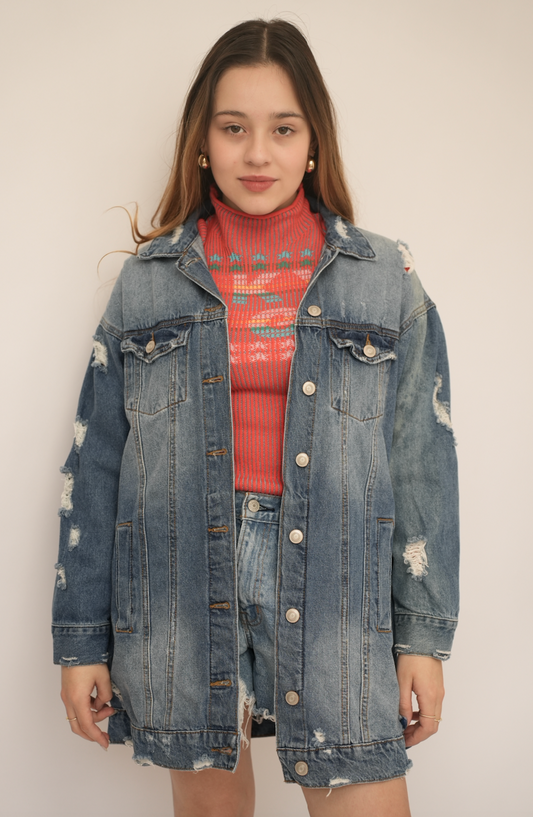 Jacket de mezclilla oversized